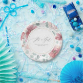 Het is een meisje stoffig Roos bloemig elegant Bab Papieren Bordje (Feest)