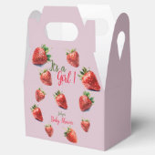 Het is een meisje Strawberry baby shower Bedankdoosjes (Geopend)