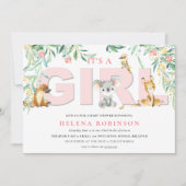 Het is een meisje Struik baby's baby douche uitnod Kaart (Voorkant)