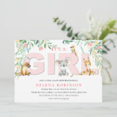 Het is een meisje Struik baby's baby douche uitnod Kaart (Staand voorkant)