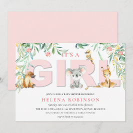 Het is een meisje Struik baby's baby douche uitnod Kaart