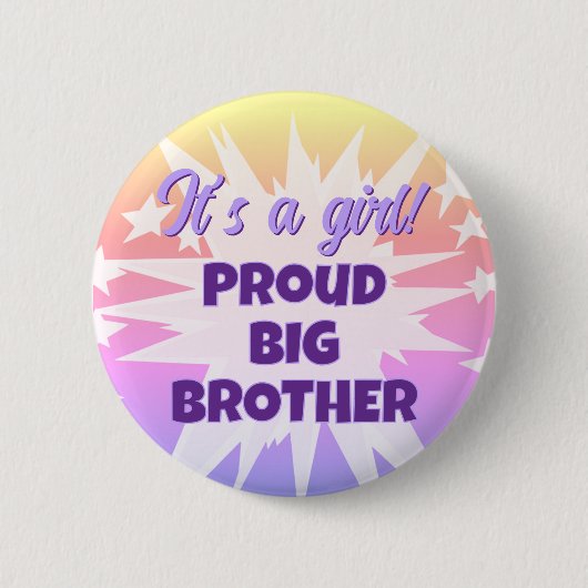 Het is een meisje! Trotse Big Brother Button (Voorkant)