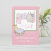 Het is een meisje - Trotse grootouders Aankondigin Kaart (Staand voorkant)