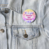 Het is een meisje! Trotse grote zus Button (In situ)