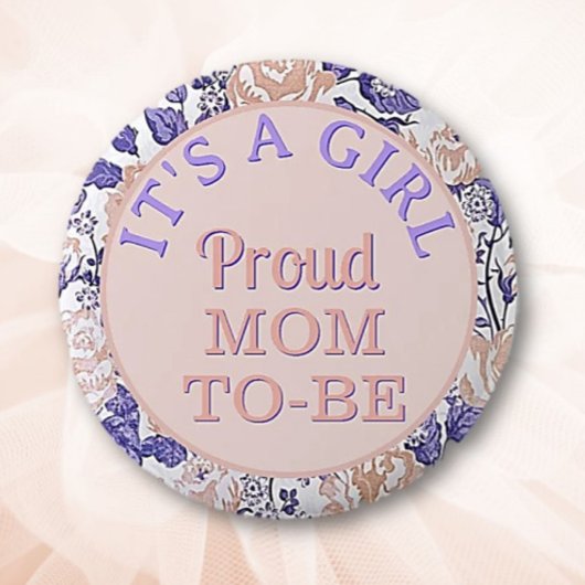 Het is een meisje! Trotse mama-to-be Button