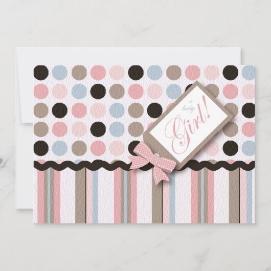 Het is een meisje! Uitnodiging (Voorkant)