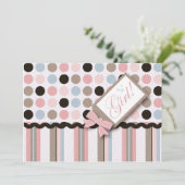 Het is een meisje! Uitnodiging (Staand voorkant)