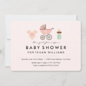 Het is een meisje | uitnodiging tot baby shower (Voorkant)