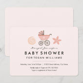 Het is een meisje | uitnodiging tot baby shower (Voorkant / Achterkant)