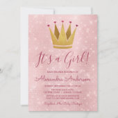 Het is een meisje! - Uitnodiging voor Princess Bab (Voorkant)