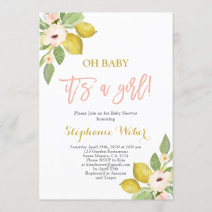 Het is een meisje van het Baby shower van Girlcitr Kaart