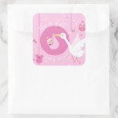 Het is een meisje vierkante sticker (Tas)