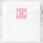 Het is een meisje vierkante sticker (Tas)