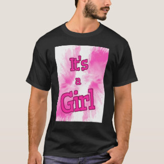 Het is een meisje voor babyshower-feestviering t-shirt