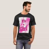 Het is een meisje voor babyshower-feestviering t-shirt (Voorkant volledig)