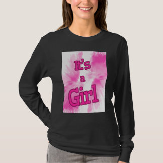 Het is een meisje voor babyshower-feestviering t-shirt