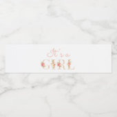 Het is een meisje waterfles label etiket (Enkel label)