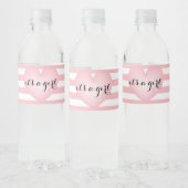 Het is een meisje waterfles label etiket (Flessen)