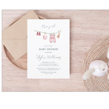 Het is een Meisje Waterverf Baby Shower met Eenvou