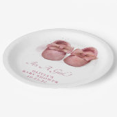 Het is een meisje waterverf Cute babyschoenen baby Papieren Bordje (Gekanteld)
