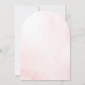 Het is een meisje Waterverf roze boog baby meisje  Kaart (Achterkant)