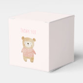 Het is een meisje Waterverf schattig Beer roze Bab Bedankdoosjes (Voorkant Zijde)