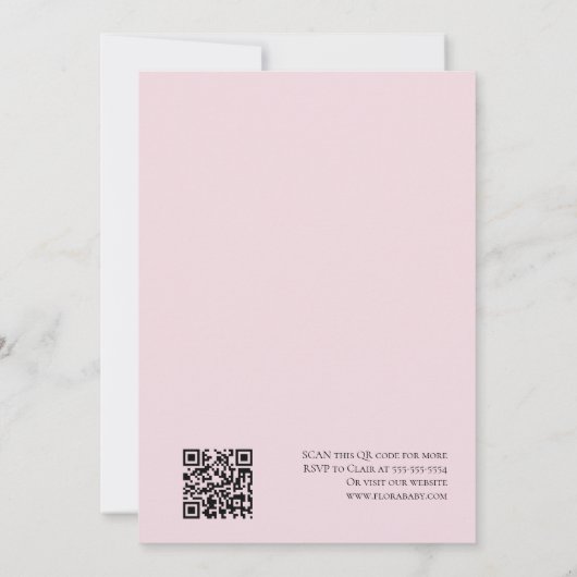 Het is een meisje waterverf woodland baby beer dou kaart (Achterkant)