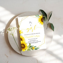 Het is een meisje! Waterverf Zonnebloem Baby showe