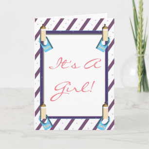 Het is een meisje Wenskaart Kaart