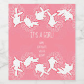 Het is een meisje! Wijnetiket Wijn Etiket (Enkel label)