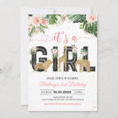 Het is een meisje wild een Baby shower Kaart (Voorkant)