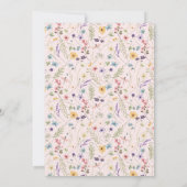 Het is een Meisje Wildflower Bloemen Roze Baby sho Kaart (Achterkant)