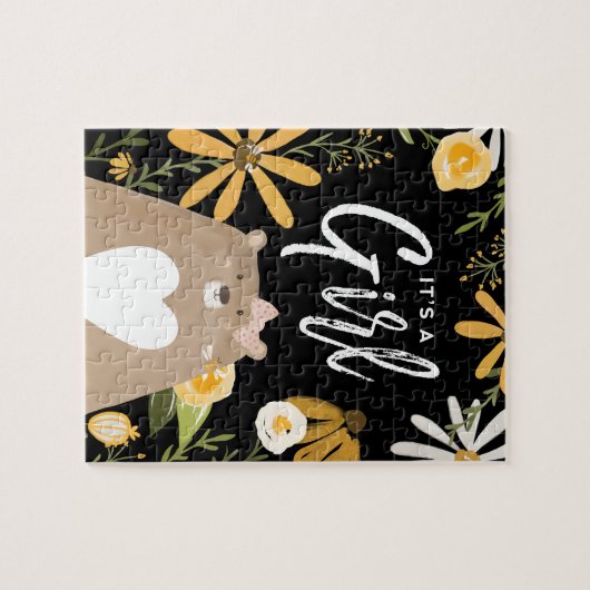 Het is een meisje - zoete honingbijen en Beer wild Legpuzzel (Horizontaal)