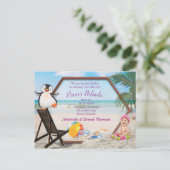 Het is een meisje - zomerkerst Baby Briefkaart (Staand voorkant)