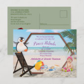 Het is een meisje - zomerkerst Baby Briefkaart (Voorkant / Achterkant)