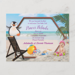 Het is een meisje - zomerkerst Baby Briefkaart