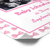 Het is een meisje, Zwangerschap Aankondiging Ultra Poster (Hoek)