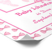 Het is een Meisje, Zwangerschap Aankondiging Voeta Poster (Hoek)