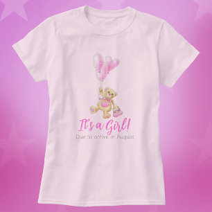 Het is een meisje zwangerschap te wijten maand aan t-shirt