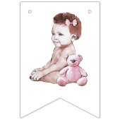 Het is een meisjes Afrikaans-Amerikaanse Baby show Vlaggetjes (Tweede vlag)