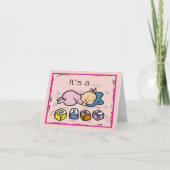 Het is een meisjesaankondiging aankondiging (Voorkant)