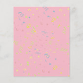 Het is een meisjesaankondiging flyer (Achterkant)