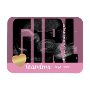 Het is een meisjesaankondiging - Sonogram met ZY-t Magneet