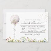 Het is een meisjesballon | uitnodiging tot baby sh (Voorkant)