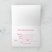 Het is een meisjesdagaankondiging (Binnen)