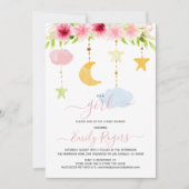 Het is een meisjesfeest voor baby shower. save the date (Voorkant)