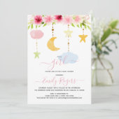 Het is een meisjesfeest voor baby shower. save the date (Staand voorkant)