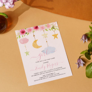 Het is een meisjesfeest voor baby shower. save the date
