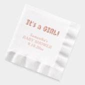 Het is een meisjesnaam van het Baby shower Folie Servetten (Links)