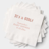 Het is een meisjesnaam van het Baby shower Folie Servetten (Insitu (Gestapeld))